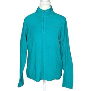 The North Face Women's Blue Athletic 1/4 Zip Fleece Activewear Top Med/C40